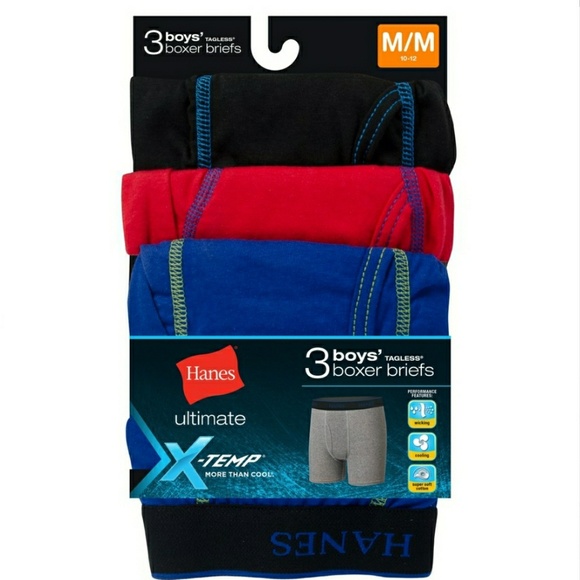 Hanes Other - 🆕️Boys Hanes 3 Pack Dyed Boxers Sz M (10-12)